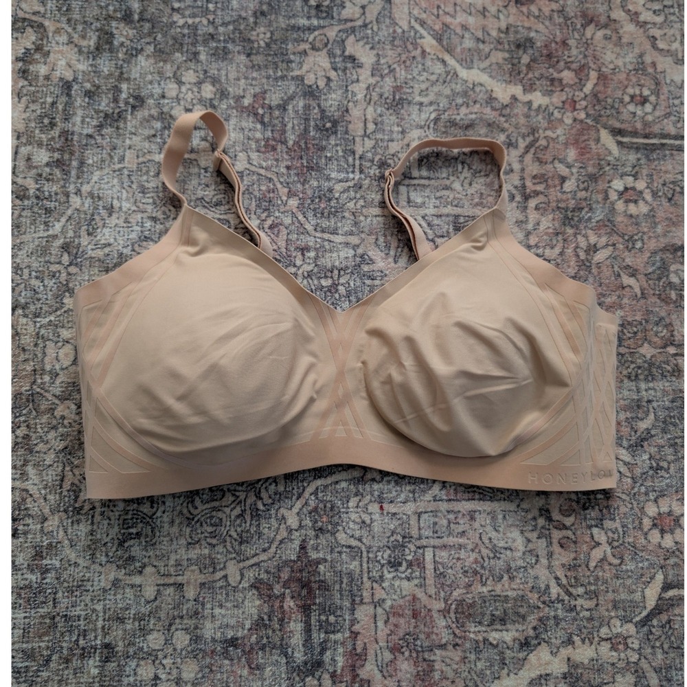 Honeylove Silhouette Bra Sand Beige Nude Wireless Seamless Support 1X LWBR0201